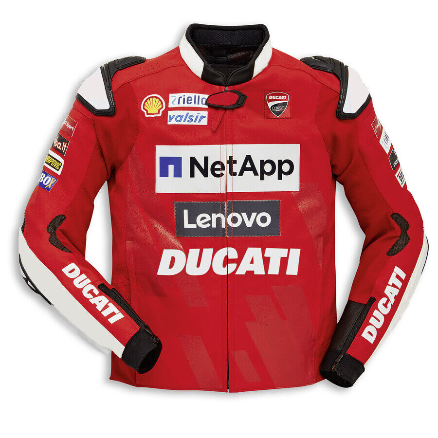 Ducati Men Motorcycle Leather Racing Jacket